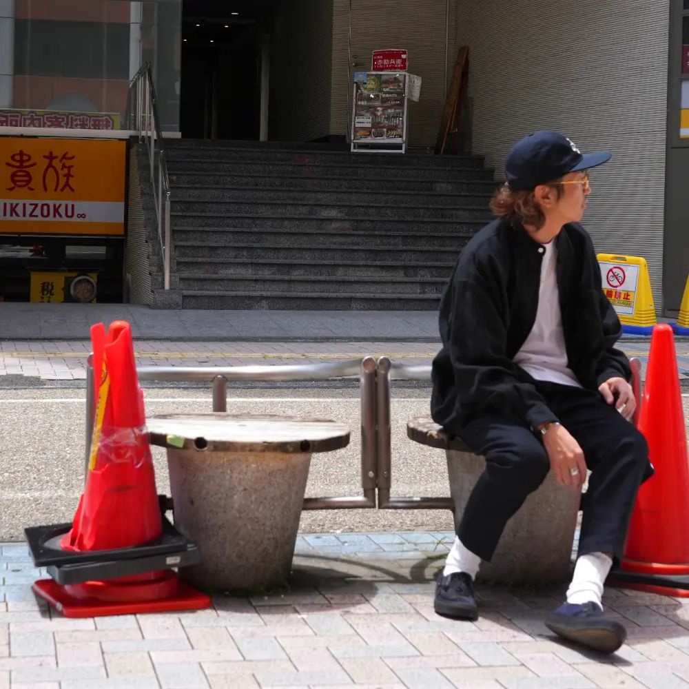 【ラスト1点】L/S CHINA BIG SHIRT "SUNG" (BLACK) / ビッグサイズ チャイナシャツジャケット