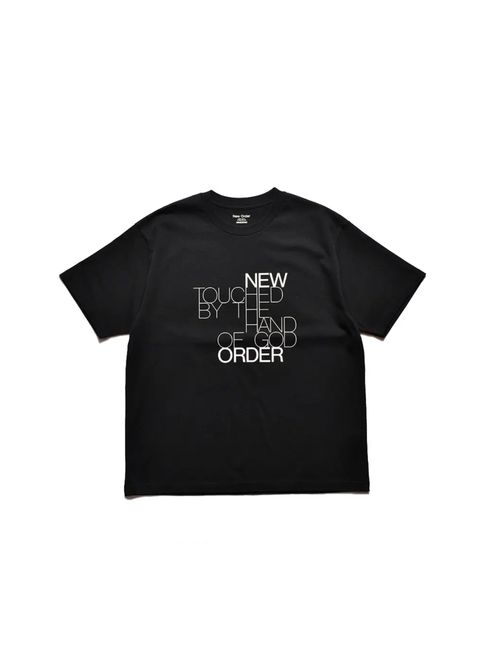 New Ordar "TOUCHED BY THE HAND OF GOD" Crewneck T-SH (BLACK) / ニューオーダー コラボ Tシャツ