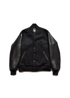 MINEDENIM - 2024AW OUTER 2 STYLE / New Order “Republic” Wool Melton & Leather Varsity JKT