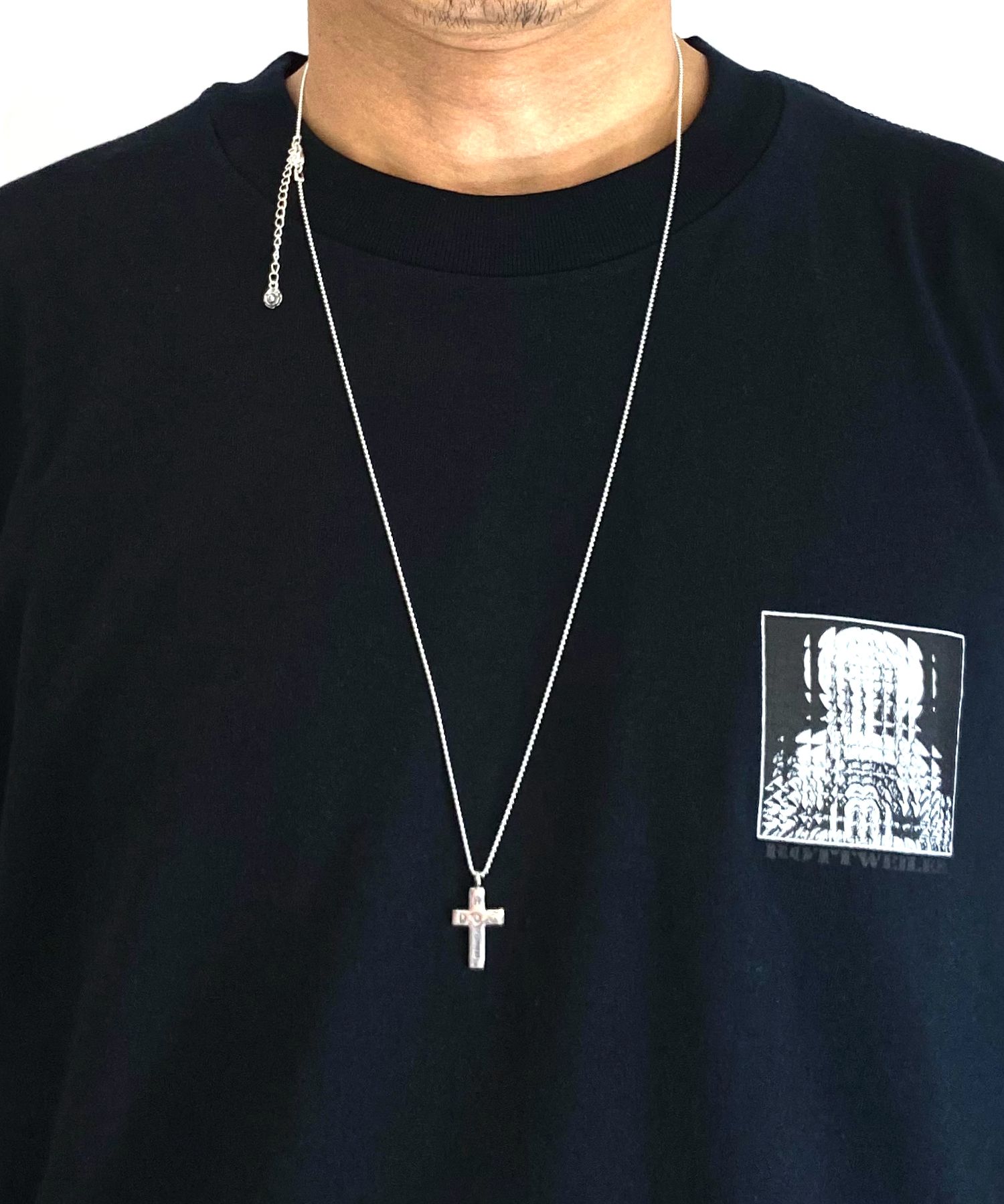 ROTTWEILER - LONG DOG CHAIN ROSARIO (SILVER) / ドッグ チェーン