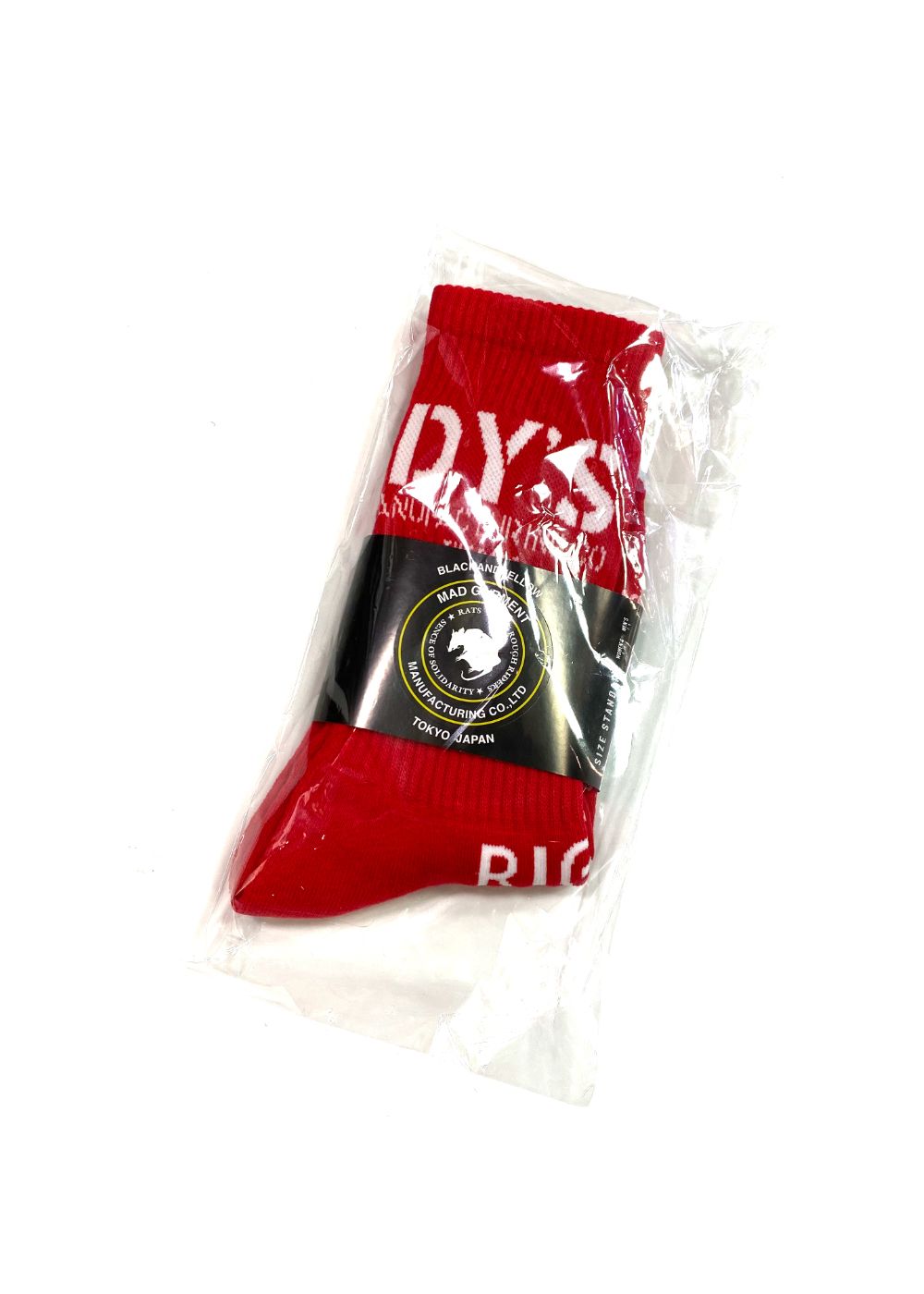 PILE SOCKS (RED) / ジャガードロゴソックス