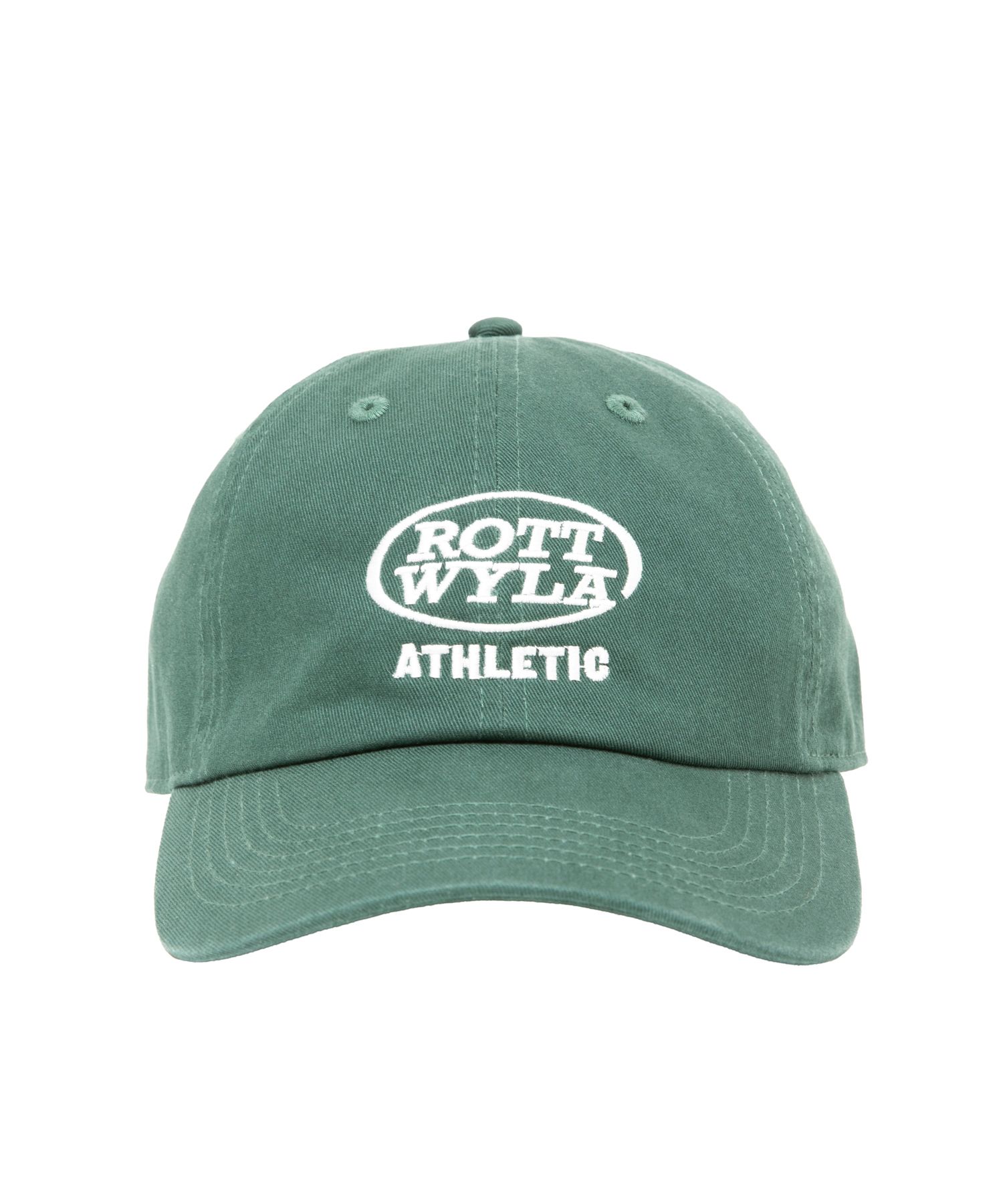 ATHLETIC CAP (GREEN) / ロゴ刺繍 ダッド キャップ。
