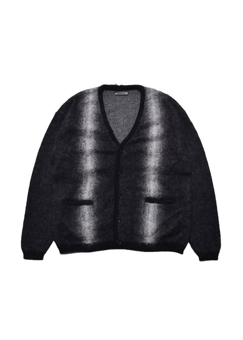 Fuzzy Stripe Mohair Knit Cardigan (BLT) /  ストライプ モヘアニット カーディガン