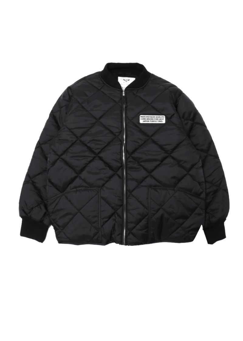 HIDE AND SEEK - NYLON QUILTING FLIGHT JACKET (BLACK) / ナイロン ...