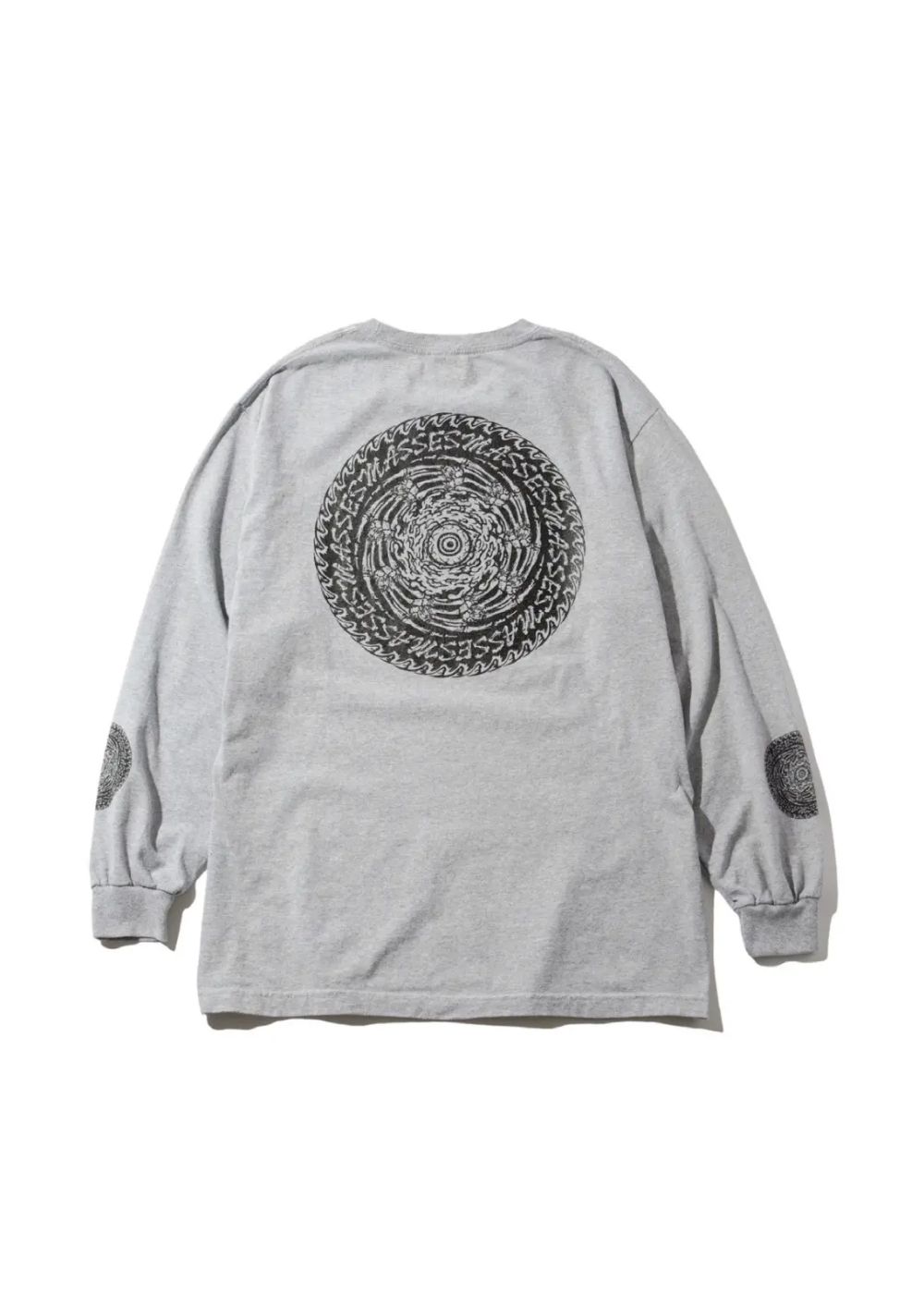 PRINT L/S TEE (×MASSES) (HEATHER GRAY) / マシス コラボレーション プリントロンT