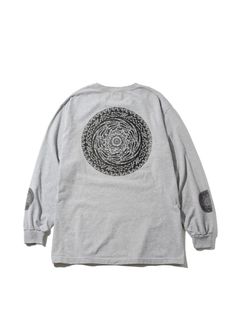 PRINT L/S TEE (×MASSES) (HEATHER GRAY) / マシス コラボレーション プリントロンT
