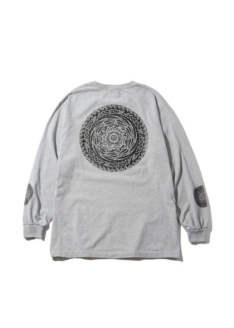 PRINT L/S TEE (×MASSES) (HEATHER GRAY) / マシス コラボレーション プリントロンT