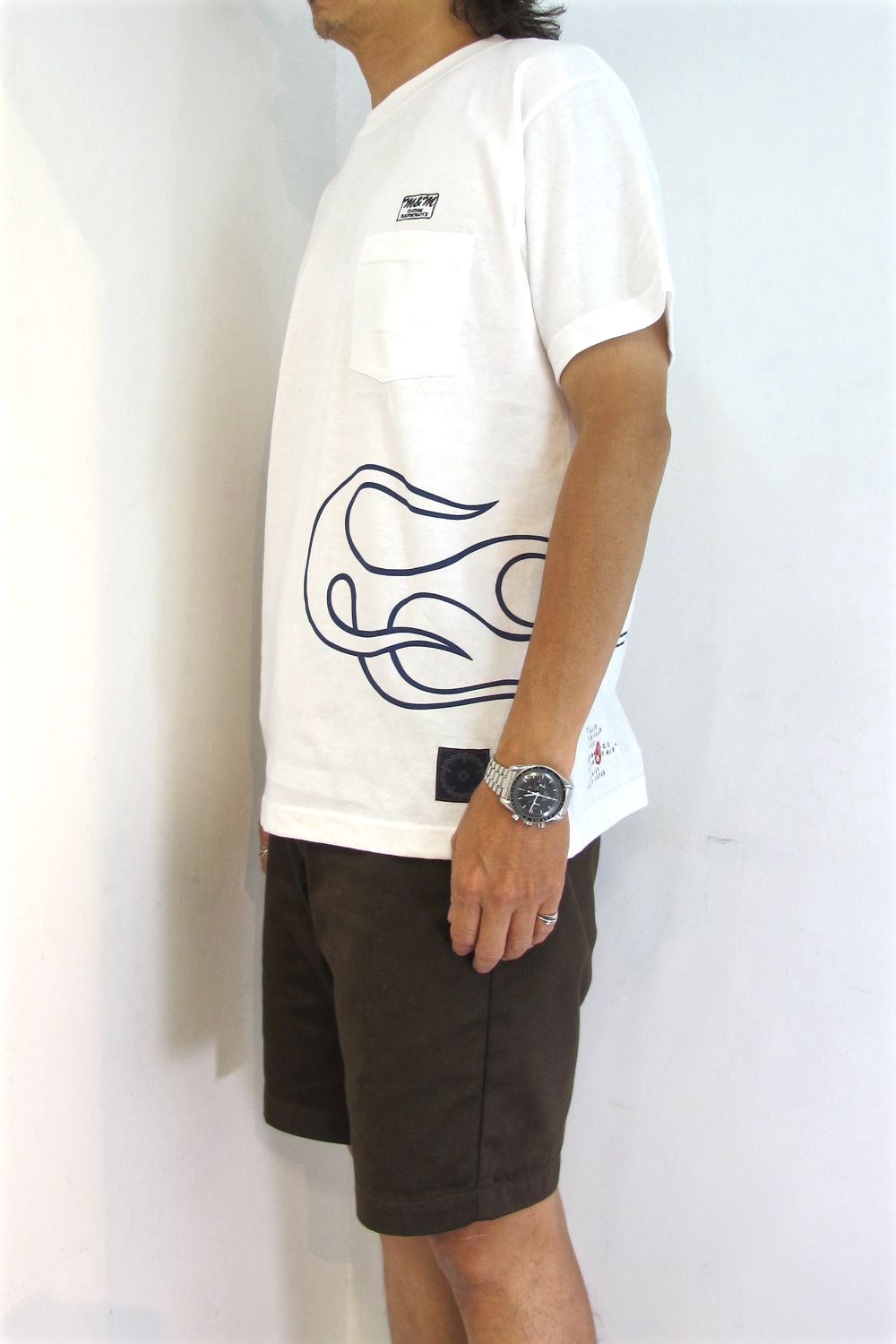 PRINT S/S TEE (WHITE) / アンライバルド コラボT