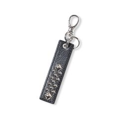 STUDS LEATHER ASSORT KEY RING <TYPE 1 > (BLACK C) / スタッズ レザー キーリング