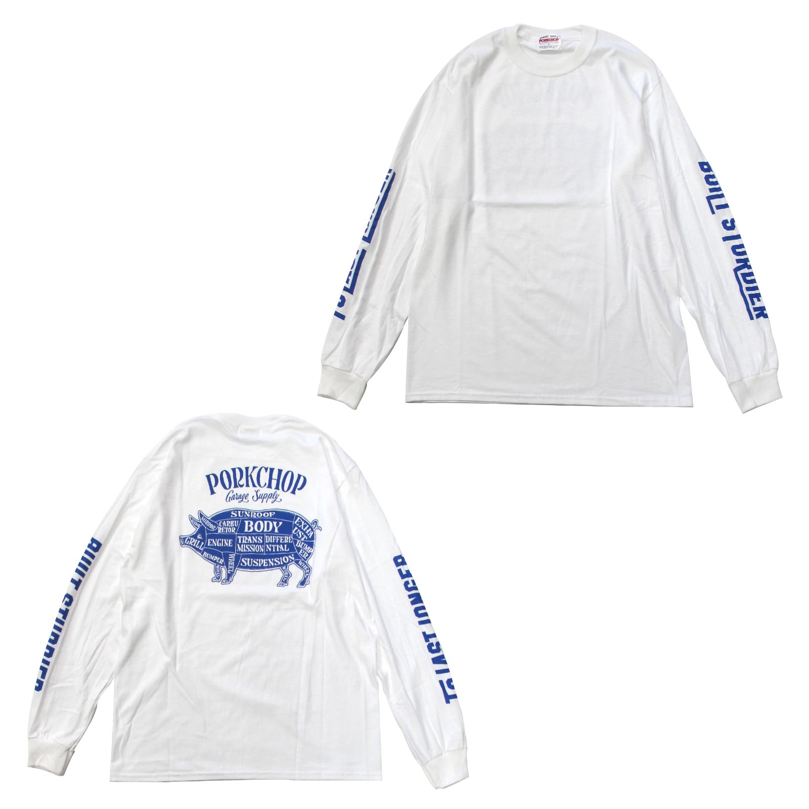 PORKCHOP PORK BACK L S TEE WHITE 木村拓哉 - Tシャツ