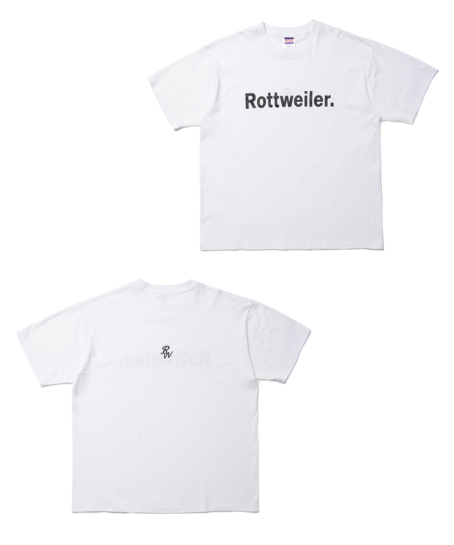 ROTTWEILER - PIGMENT CLASSIC TEE (WHITE) / ピグメント染め プリント