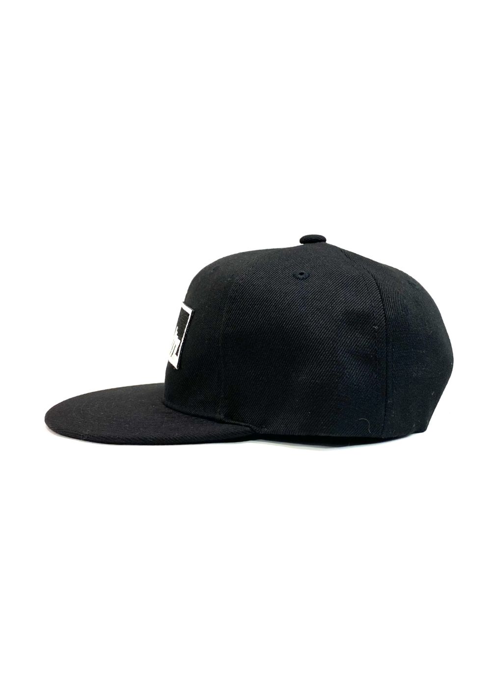 SNAP BACK CAP (BLACK) / ロゴ ワッペン ベースボール キャップ