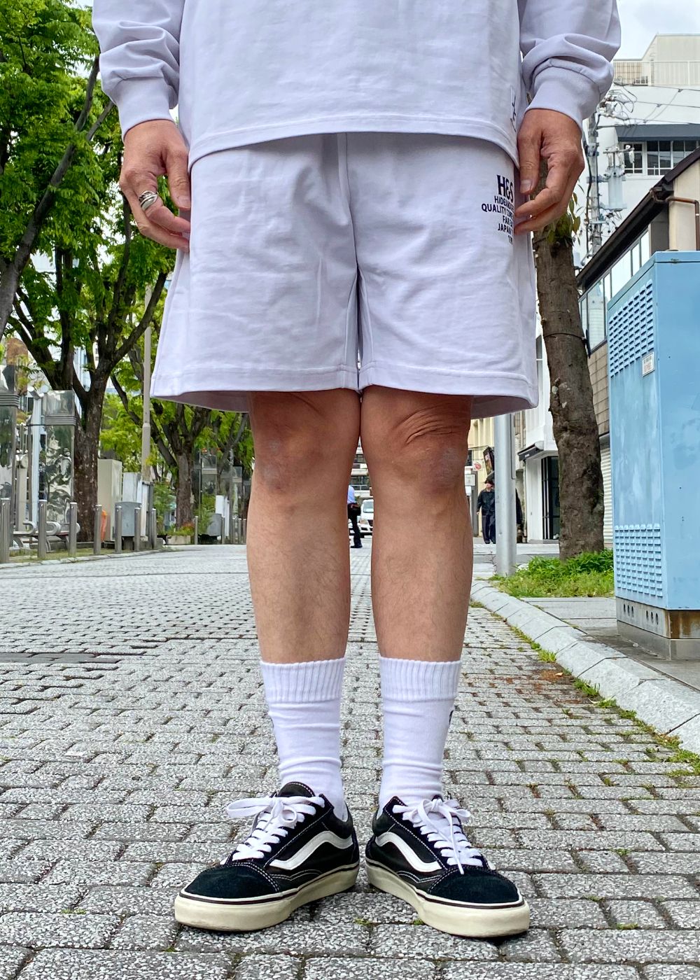 H&S Short (LIGHT GRAY) / ロゴ プリント イージーショーツ / セットアップ可能