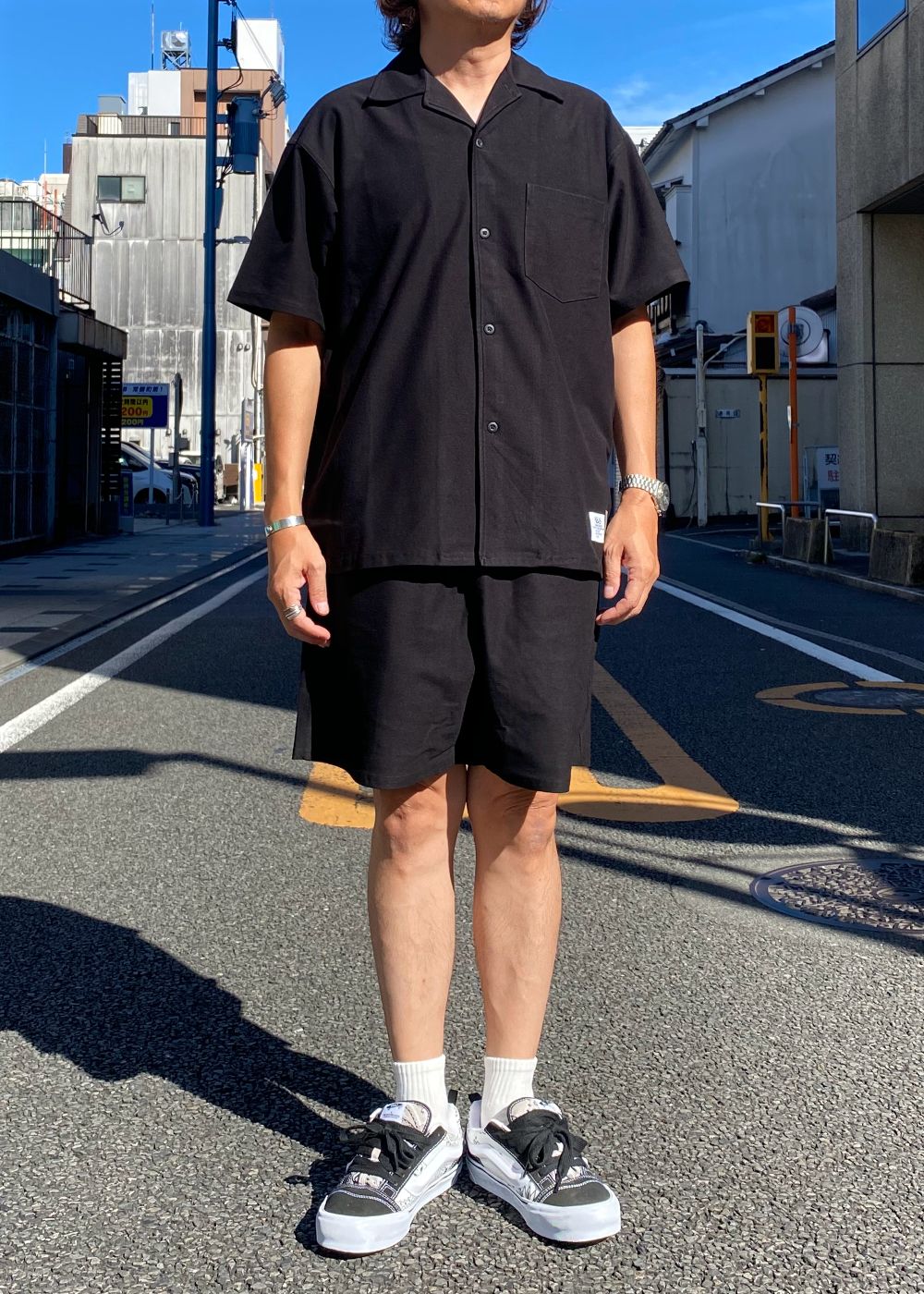 × CHROME 8℃- S/S Shirt (BLACK ) / クローム コラボ 8°Cマイナス シャツ