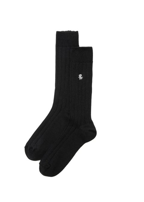 R9 PURPLE SOX (BLACK) / ×パープルズ コラボ ジャガードロゴ ソックス