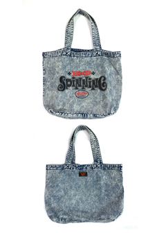 SPINNING DENIM TOTE BAG (CHEMICAL WASH DENIM) / スピニング デニム トートバッグ