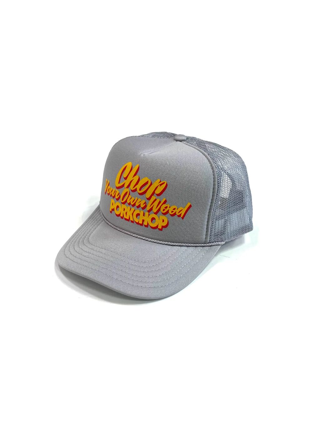 CHOP YOUR OWN WOOD CAP (GRAY) / プリントメッシュキャップ