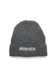 BV knit cap (GRAY) / ロゴ刺繍 ニット キャップ