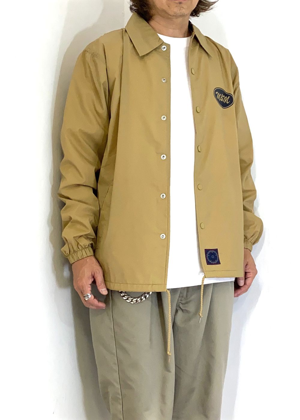 Coach Jacket (COYOTE) / プリント コーチジャケット
