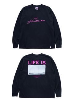 【ラスト1点】L/S PHOTO PRINT T "TRE" (BLACK) /  フォトプリント ロング Tシャツ