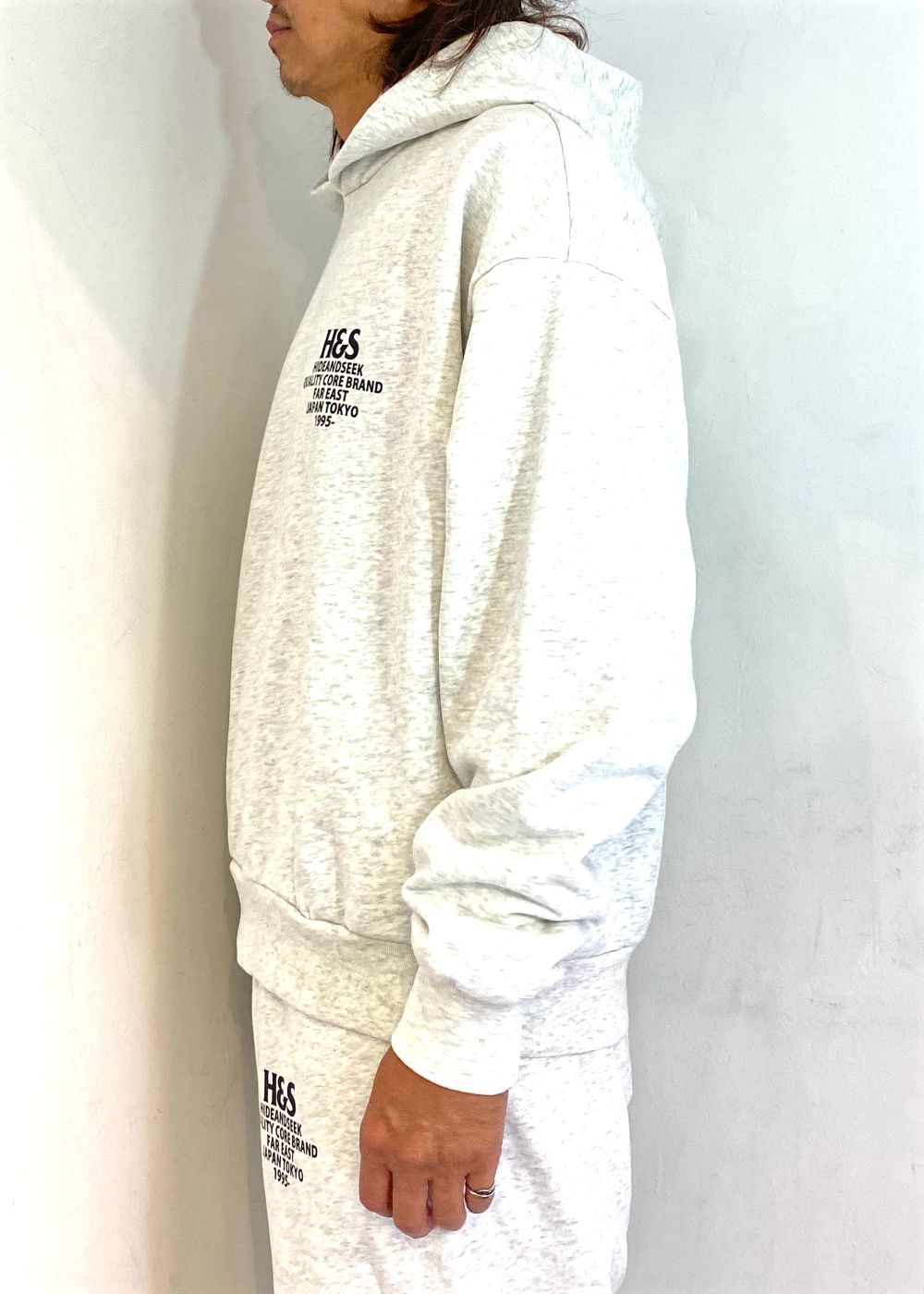 H&S Hooded Sweat Shirt (LIGHT GRAY) / オリジナル セットアップスウェット パーカー / セットアップ可能