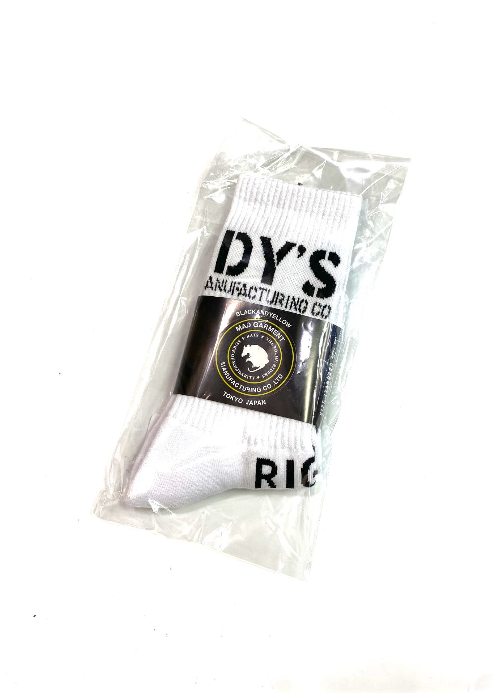 PILE SOCKS (WHITE) / ジャガードロゴソックス