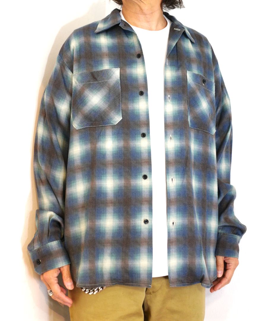 OMBRE CHECK LOOSE SHIRT / オンブレチェックルーズシャツ
