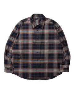 R9 BRUSHED TWILL SHIRT (BROWN) / ネルチェック シャツ
