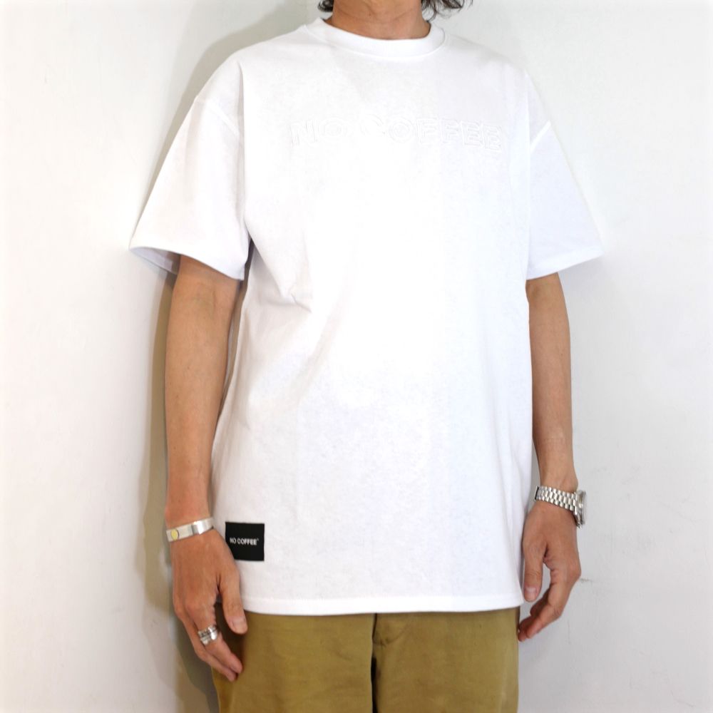 アウトライン刺繡S/S TEE (WHITE)