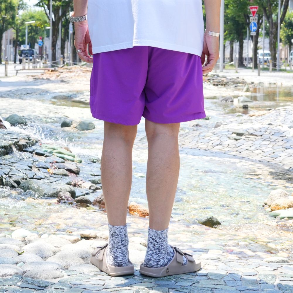 【ラスト1点】ACTIVE TECH SHORTS (PURPLE) / ストレッチ ナイロン ショーツ