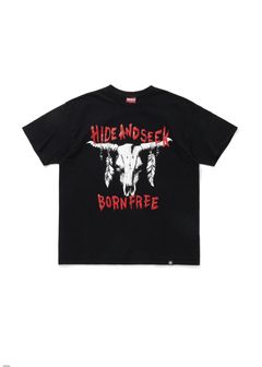 Buffalo Skull S/S Tee (BLACK) / バッファロー スカル プリントTee