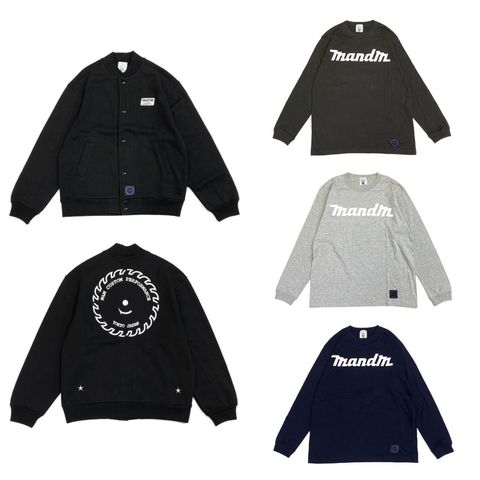 M&M 新作販売告知 / 長い期間で重宝するスウェットスタジャン&L/S TEE。
