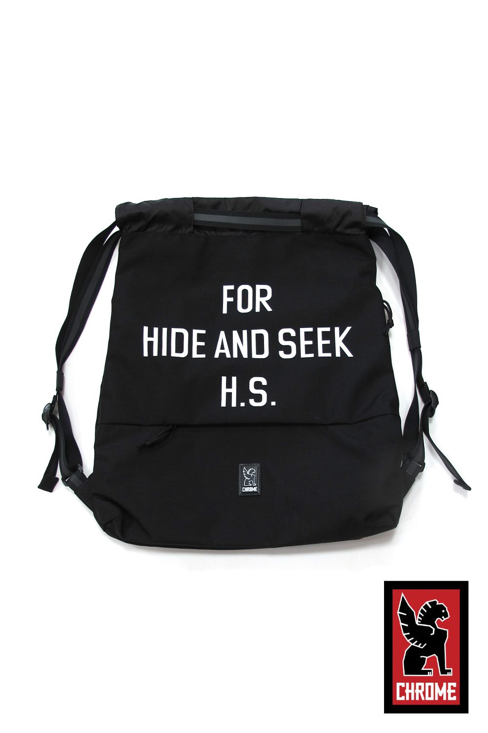 HIDE AND SEEK - × CHROME / GYM BAG (BLACK) / クローム 