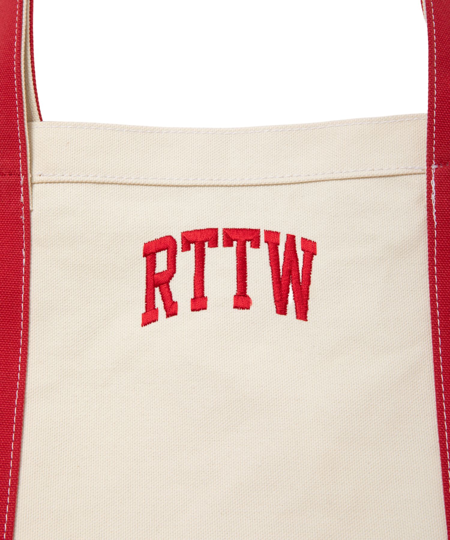 RTTW TOTE BAG (RED) / カレッジロゴ キャンバストートバッグ