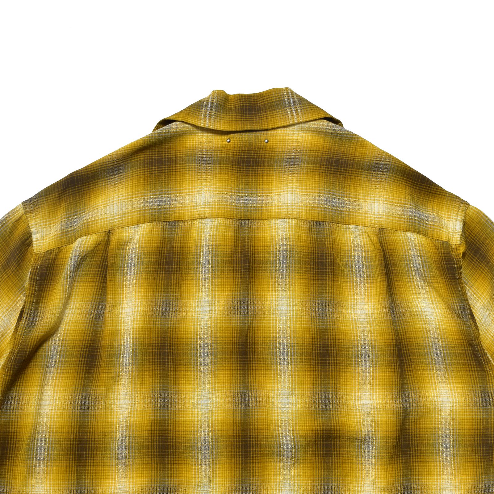 Rayon Dobby Plaid S.S Open Collar SH (YPT) / オンブレチェック オープンカラーシャツ