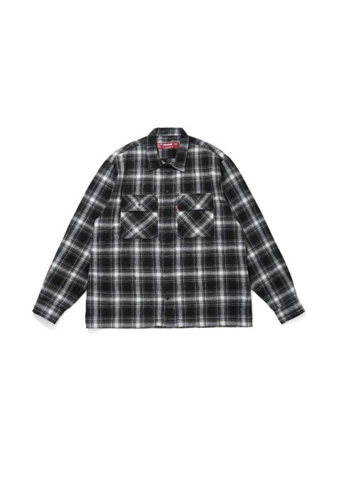 Ombre Check L/S Shirt (BLACK) / オンブレ チェック シャツ