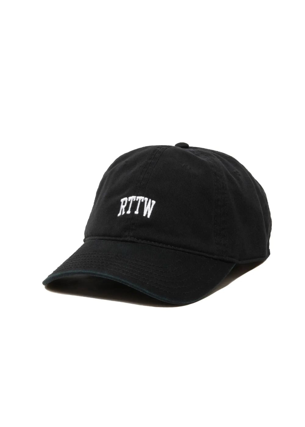 DAD RTTW CAP (BLACK) / ロゴ刺繍 ダッドキャップ。
