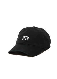 DAD RTTW CAP (BLACK) / ロゴ刺繍 ダッドキャップ。