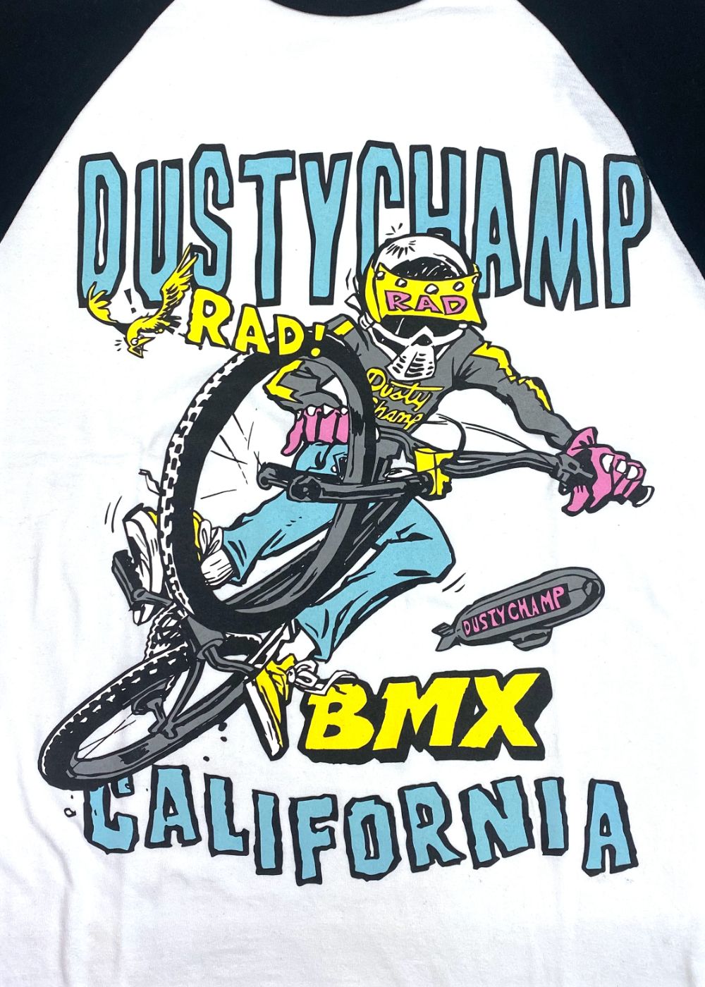 DUSTYCHAMP × DamianFulton RAGLAN L/S TEE (BLACK) / ダスティーチャンプ × ダミアンフルトン コラボ ロングスリーブ Tシャツ