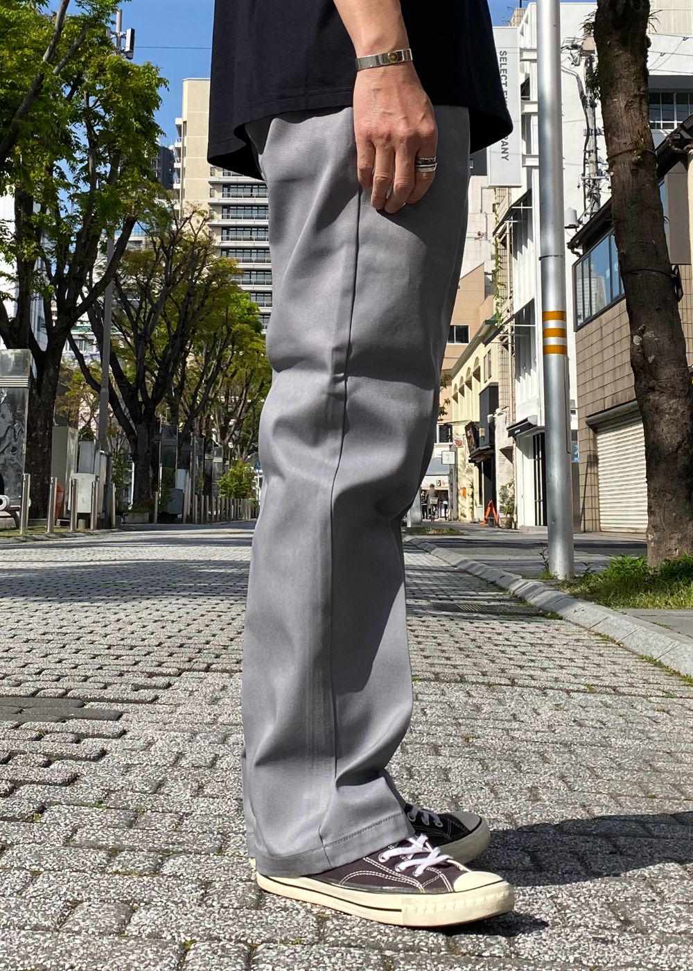 T/C WORK PANTS (GRAY) / TC チノ パンツ