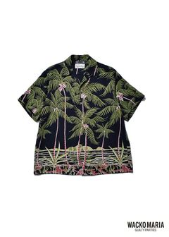 × WACKOMARIA Palm tree Hawaiian SH (BLT) / ワコマリア コラボハワイアンシャツ