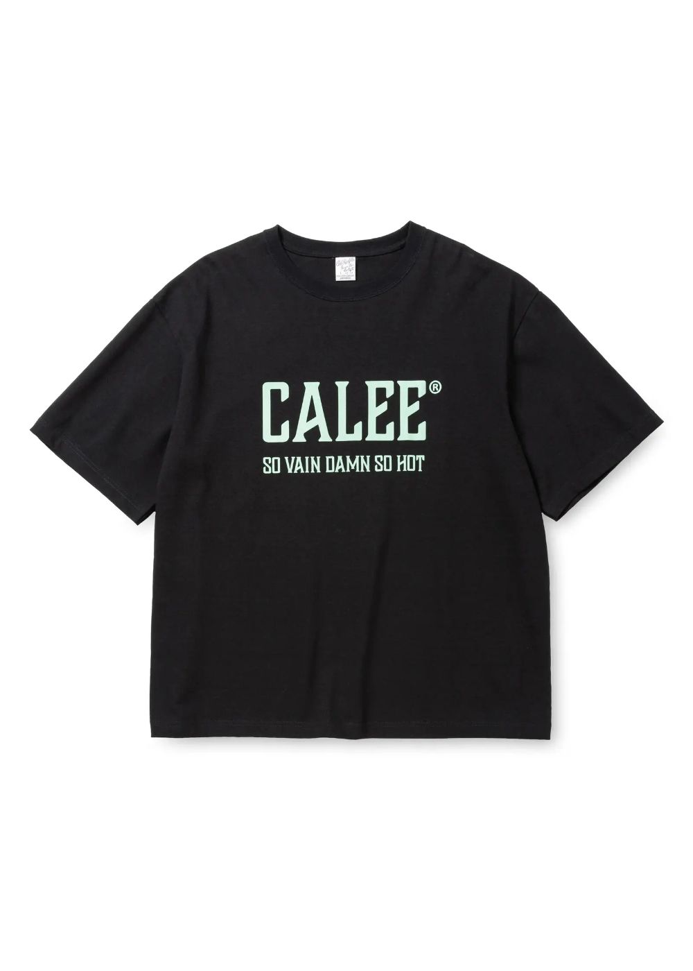 VINTAGE TYPE CALEE NATIONAL LOGO S/S TEE (BLACK) / オリジナル ドロップショルダー ロゴプリント Tシャツ