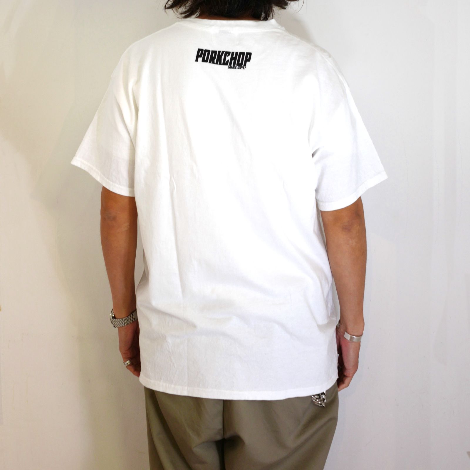 PORKCHOP GARAGE SUPPLY - EAGLE LOGO POCKET TEE (WHITE