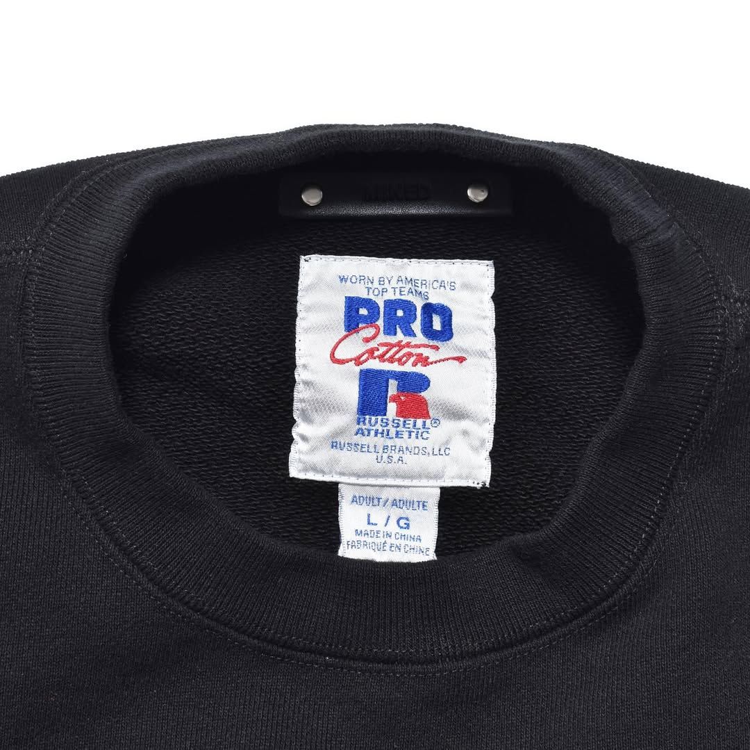 RA PRO-COTTON Crewneck Pullover (BLK) / ラッセル アスレチックス コラボスウェット