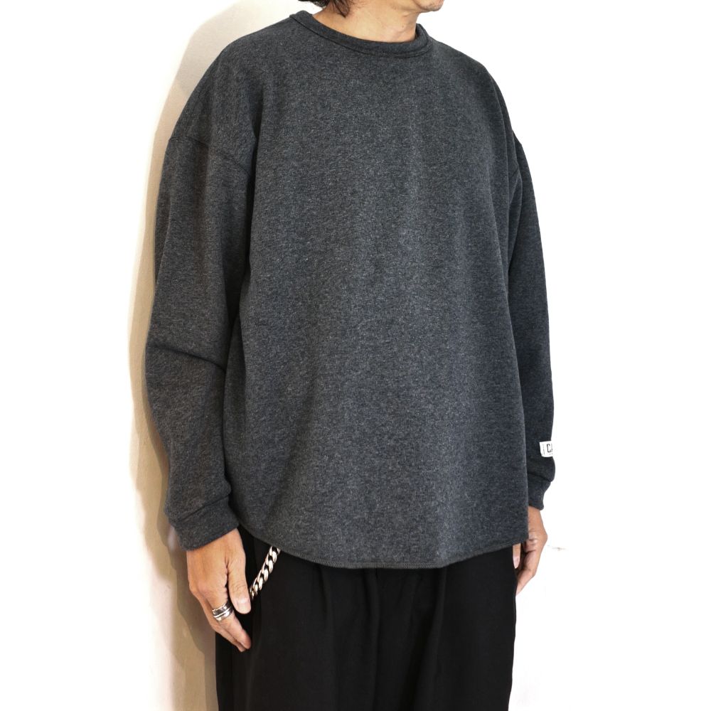 BOMBERHEAT®︎ MULTI WAY DROP CS (CHARCOAL) / ボンバーヒート ビッグシルエット カットソー