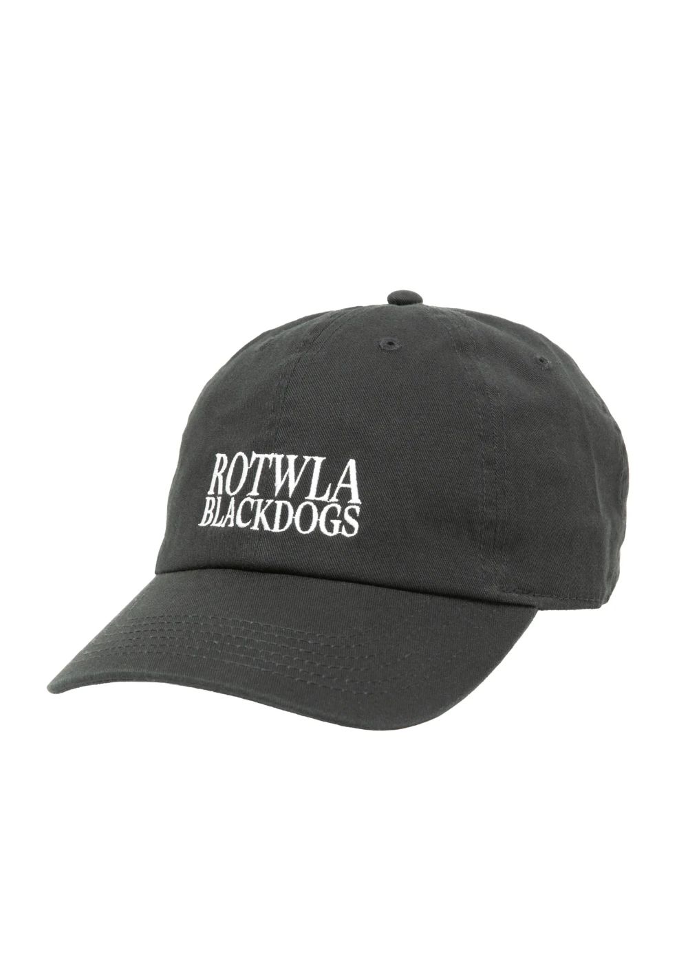 ROTWLA CAP (BLACK) / ロゴ刺繍 ダッド キャップ。