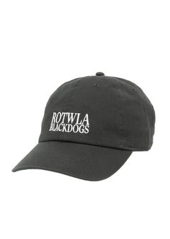 ROTWLA CAP (BLACK) / ロゴ刺繍 ダッド キャップ。