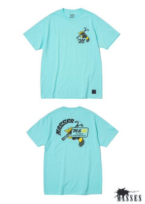 ×MASSES HAMMER T (GREEN) / マシス コラボレーション プリントT