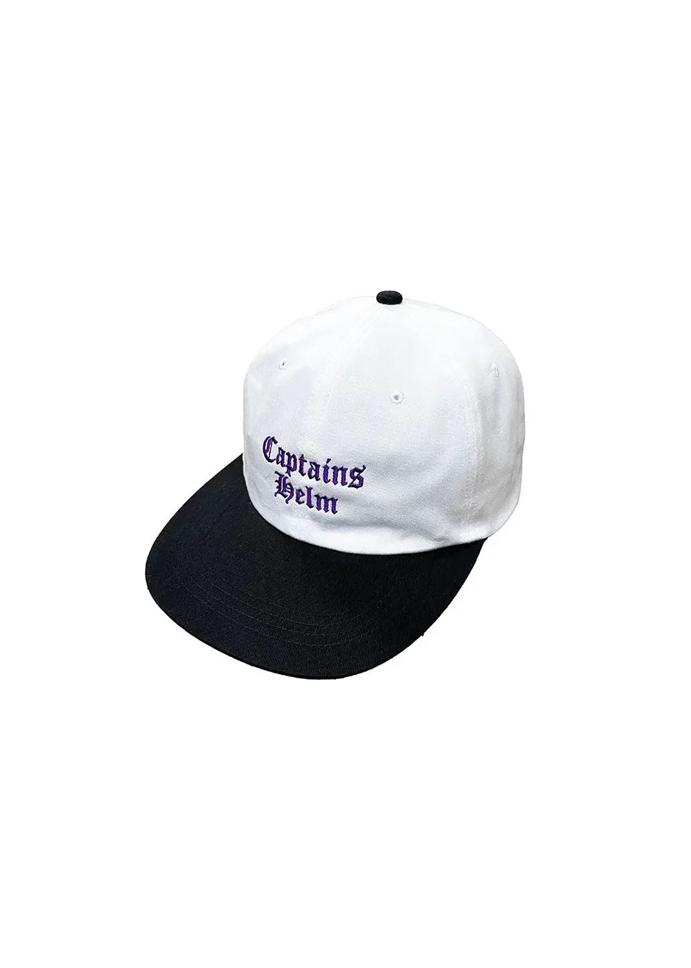 38 LOGO CAP (WHITE×BLACK) / ロゴ刺繍 コットン キャップ