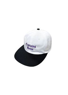 38 LOGO CAP (WHITE×BLACK) / ロゴ刺繍 コットン キャップ